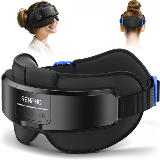RENPHO Head & Eye Massager, Eyeris Masc Heated Head & Eye Mask for Relaxation, Headache Massager for Forehead, Occiput and Temple, Birthday Gifts for Women/Men, Massager Scalp Stress Relax