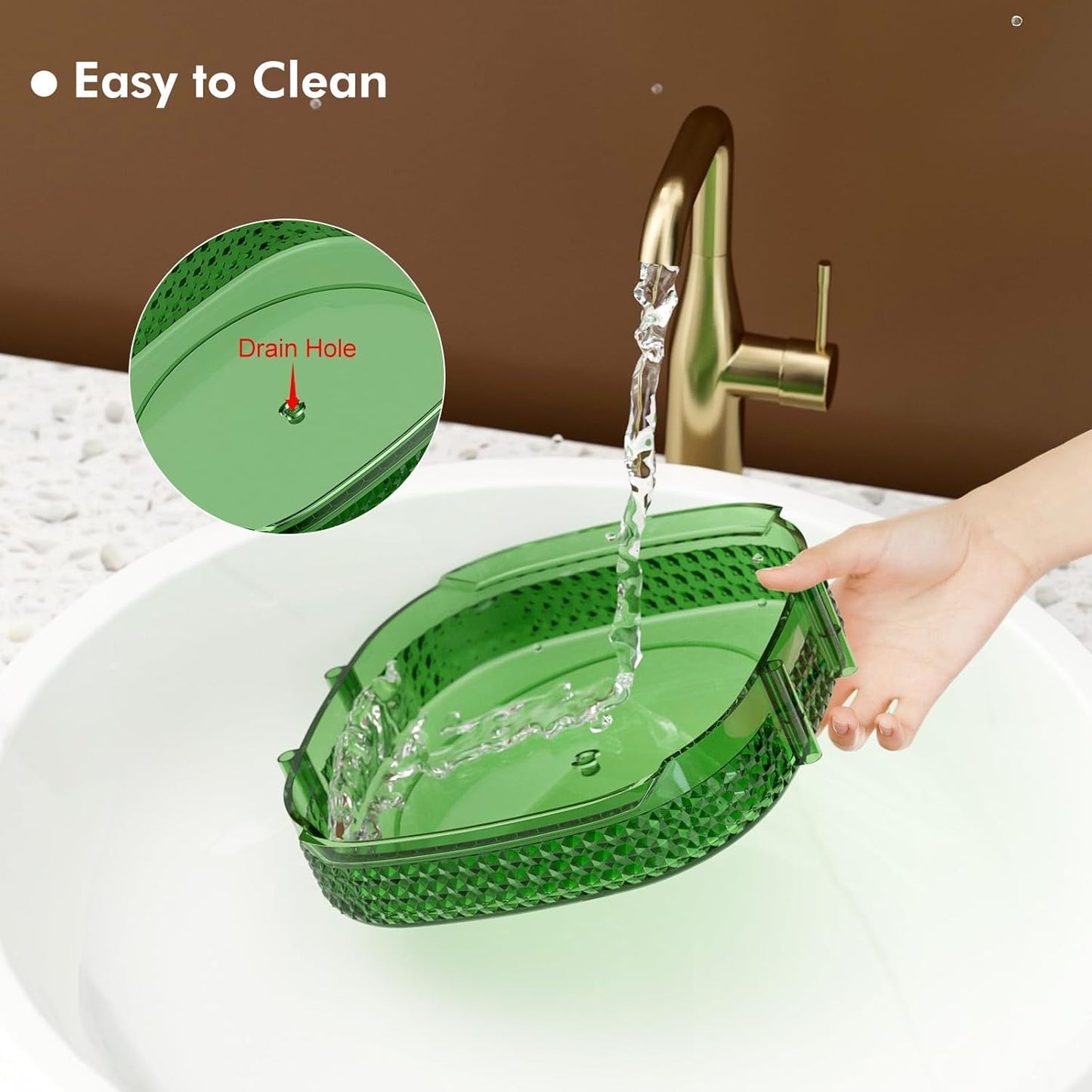 Awenia Rotating Makeup Organizer 360, Stackable Adjustable Large Capacity Cosmetic Storage Unit,Dresser Bathroom Kitchen Countertop Organizer with Metal Handle, Plus Size (Gem Green, 3 Tier)