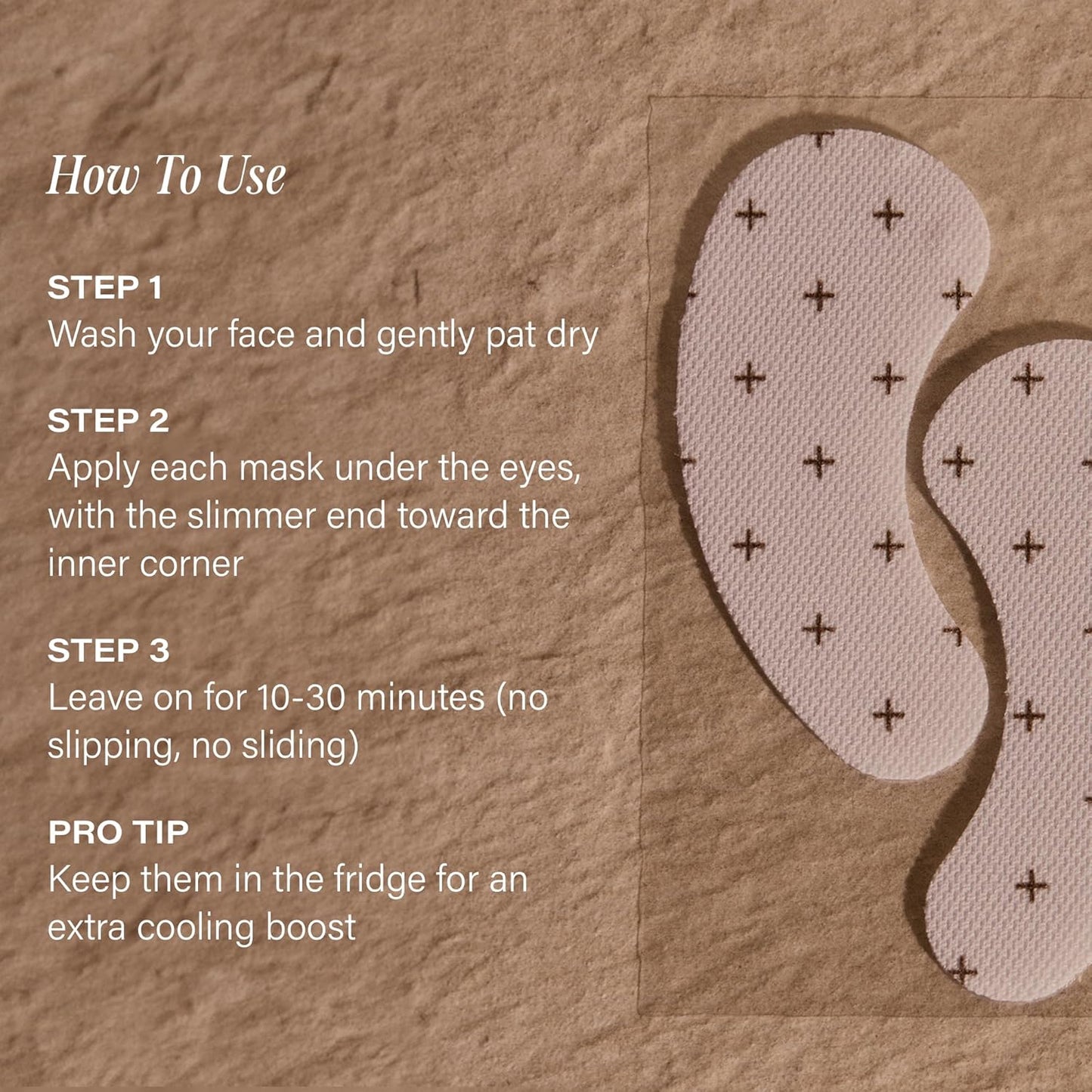 + Lux Unfiltered Cooling Under Eye Patches - Anti-Slip Caffeine Infused Korean Eye Mask - Reduces Puffiness, Brightens, & Hydrates Skin - Fragrance Free, Vegan, & Cruelty Free - 10 Count